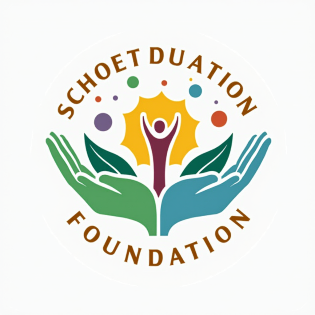 Santa Rosa Education Foundation logo featuring educational symbols and community connection imagery